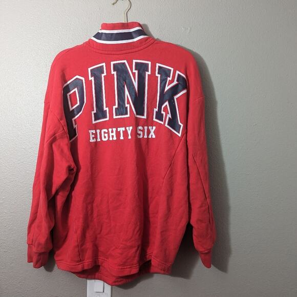 Victoria Secret PINK oversize Quarter Zip Sweatshirt - Picture 3 of 3